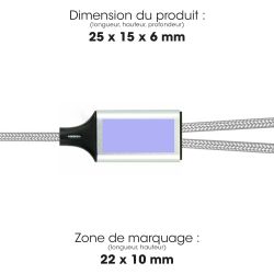 Câble publicitaire 4 en 1 recyclé 20W Akashi