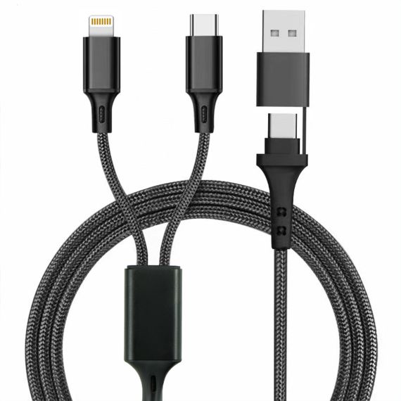 Câble publicitaire 4 en 1 recyclé 20W Akashi