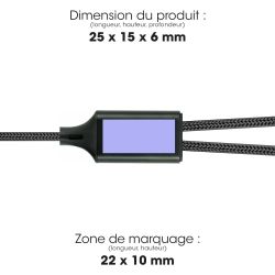 Câble publicitaire 4 en 1 recyclé 20W Akashi