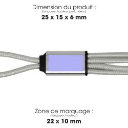 Cable publicitaire de chargement 4 en 1 charge rapide 20W Miji