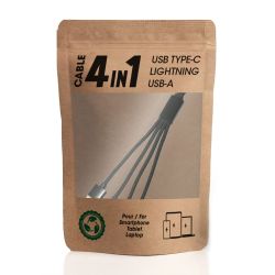 Cable publicitaire de chargement 4 en 1 charge rapide 20W Miji