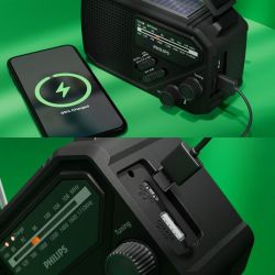 Radio personnalisée d’urgente Philips TAR1609 FM/AM et lampe de poche