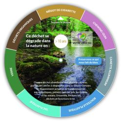 Disque personnalisé fabriqué en France Durée de dégradation de déchets