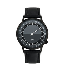 Montre publicitaire 24h mono-aiguille Bracelet cuir