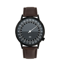 Montre publicitaire 24h mono-aiguille Bracelet cuir