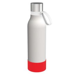 Gourde personnalisée en acier inoxydable recyclé 820 ml anneau silicone