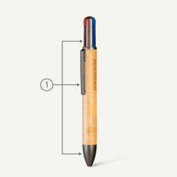 Stylo 4 couleurs en bambou personnalisé