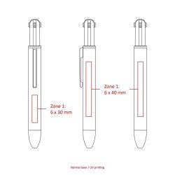 Stylo 4 couleurs en bambou personnalisé