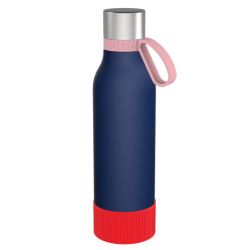 Gourde personnalisée en acier inoxydable recyclé 820 ml anneau silicone