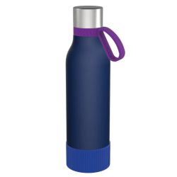 Gourde personnalisée en acier inoxydable recyclé 820 ml anneau silicone