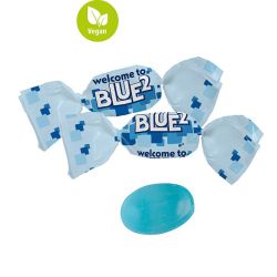 Bonbon maxi oval à la menthe 5 gr personnalisé en papillote compostable Europe