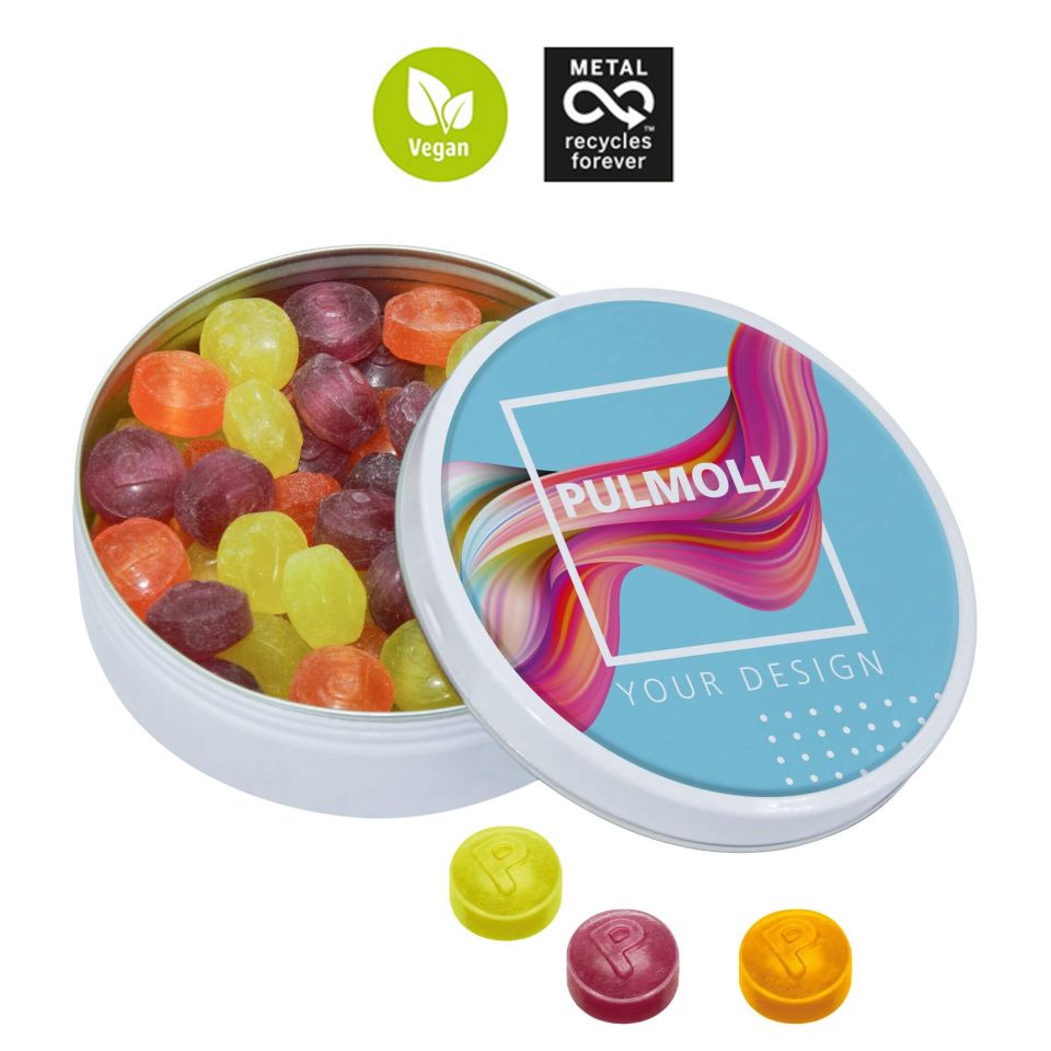 Boîte de pastilles Pulmoll personnalisée sans sucre Vegan
