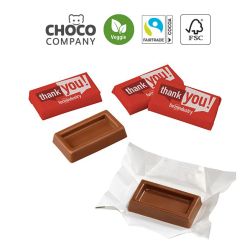 Mignonnette de chocolat napolitain personnalisée en sachet papier 4.6 grVeggie Europe