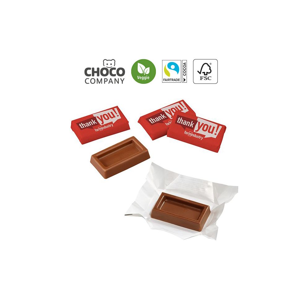 Mignonnette de chocolat napolitain personnalisée en sachet papier 4.6 grVeggie Europe