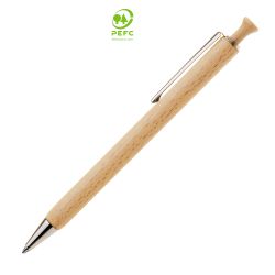 Stylo bille en bois personnalisé avec clip en métal fabriqué en Europe