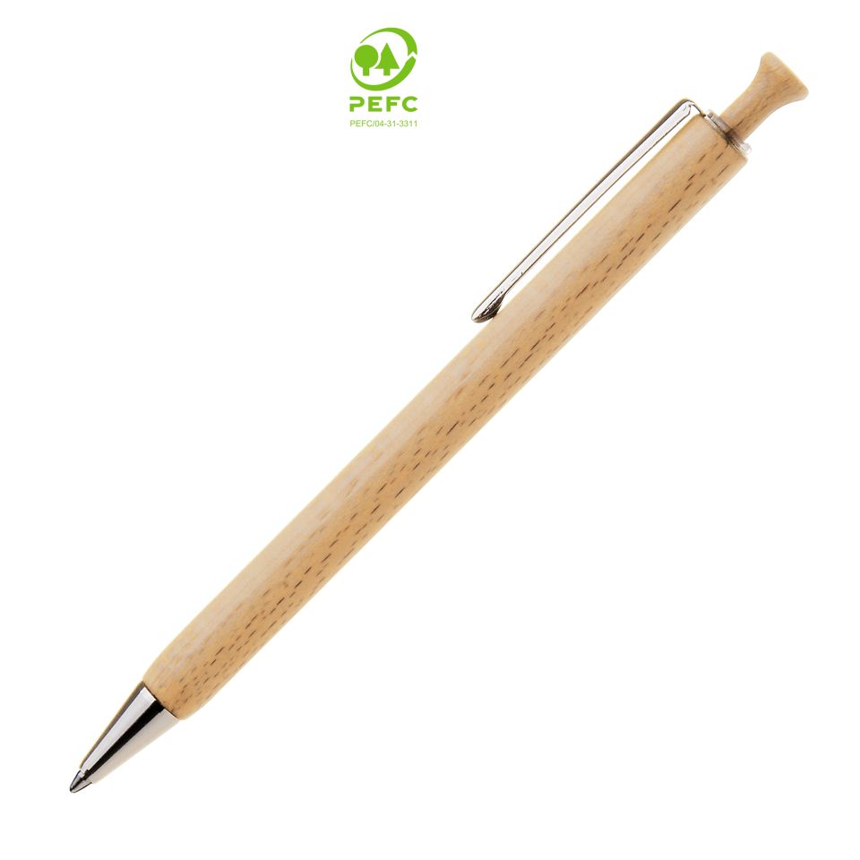 Stylo bille en bois personnalisé avec clip en métal fabriqué en Europe