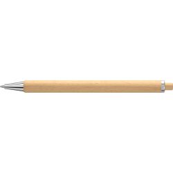 Stylo bille en bois personnalisé avec clip et pointe en métal brillant fabriqué en Europe 