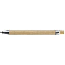 Stylo bille personnalisé en bois clip et pointe en métal brillant fabriqué en Europe