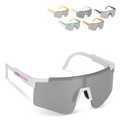 Lunette publicitaire de soleil de sport verre miroir UV400