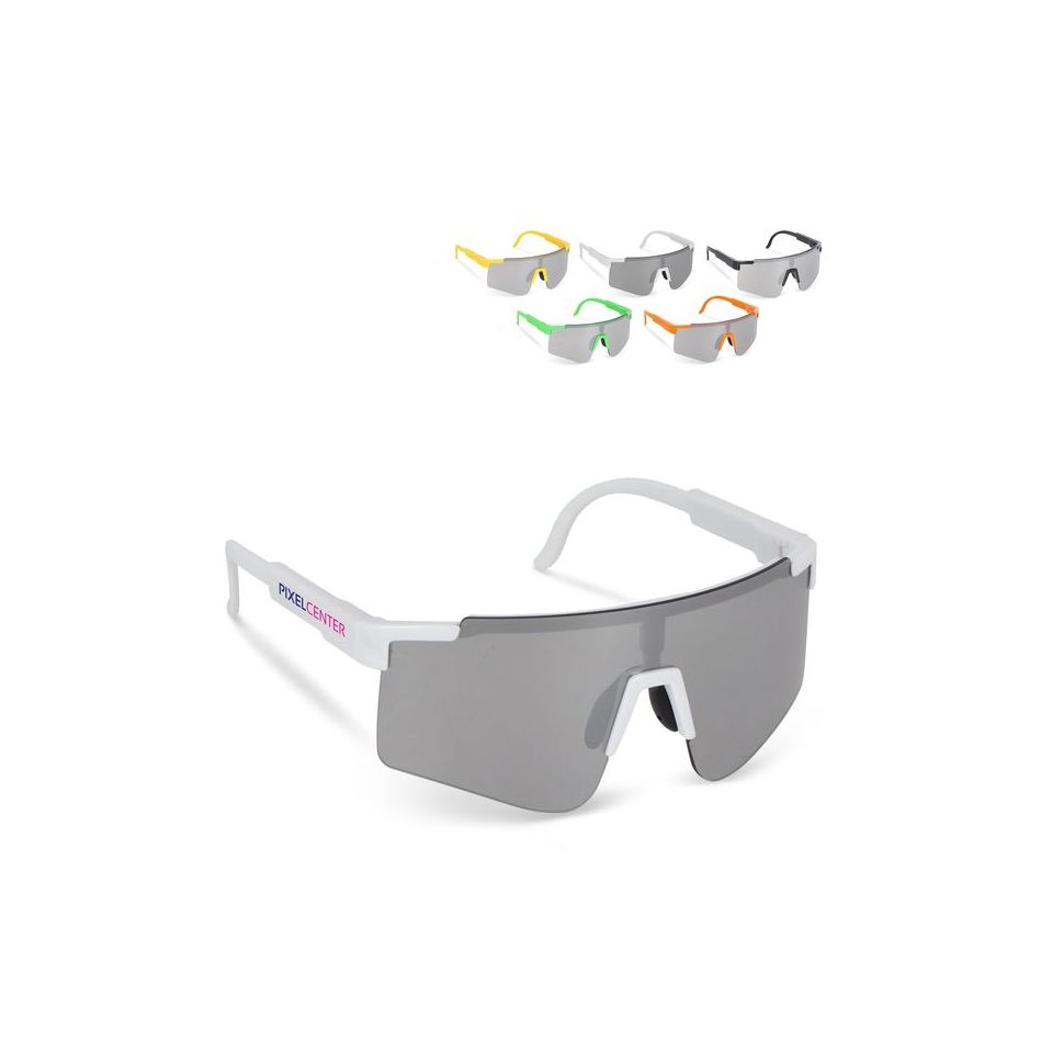 Lunette publicitaire de soleil de sport verre miroir UV400