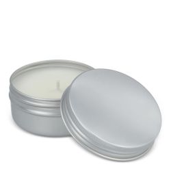 Bougie personnalisée végétale répulsive à la citronnelle en étain recyclé