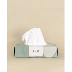 Boîte rectangulaire personnalisée de mouchoir papier 100% biodégradable fabriquée en Europe