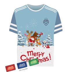 Calendriers de l’avent personnalisé Lindt en forme de tee-shirts
