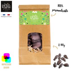 Sachet personnalisé avec friture de Pâques fabriquée en France