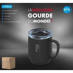 Mug isotherme empilable personnalisé en céramique 350 ml