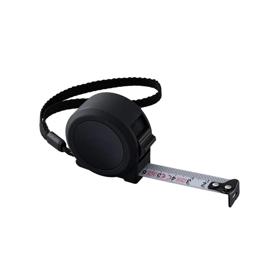 Mètre dérouleur noir personnalisable 3 mètres personnalisé