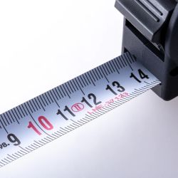 Mètre dérouleur noir personnalisable 3 mètres personnalisé