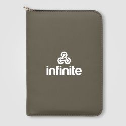 Conférencier personnalisable A5 à fermeture éclair avec stylo