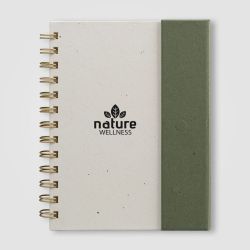 Bloc notes recyclé publicitaire spirale avec notes adhésives format B6