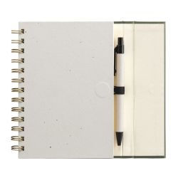 Bloc notes recyclé publicitaire spirale avec notes adhésives format B6