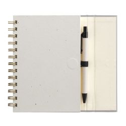 Bloc notes recyclé publicitaire spirale avec notes adhésives format B6