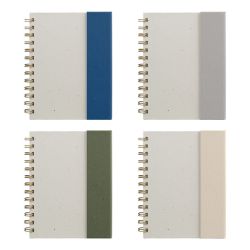 Bloc notes recyclé publicitaire spirale avec notes adhésives format B6