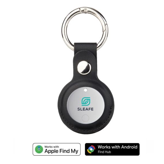 Retrouve-clés publicitaire en plastique recyclé RCS Findmate Dual compatible apple et android