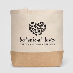 Sac cabas personnalisé grande capacité coton recyclé et fibre de jute naturelle Express