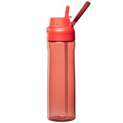 Gourde personnalisée avec paille rabattable en RPET 830 ml Express