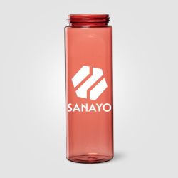 Gourde personnalisée avec paille rabattable en RPET 830 ml Express