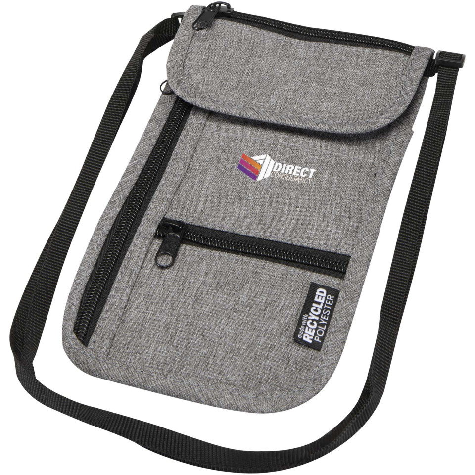 Pochette publicitaire de voyage intelligente Ross recyclée et certifiée GRS