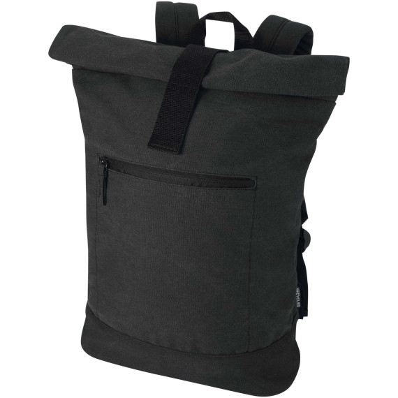 Sac publicitaire à dos à fermeture enroulable Recanvas recyclé et certifié GRS de 14" et 16 L