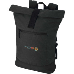 Sac publicitaire à dos à fermeture enroulable Recanvas recyclé et certifié GRS de 14" et 16 L