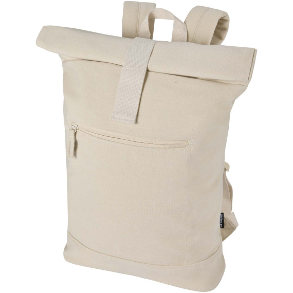 Sac publicitaire à dos à fermeture enroulable Recanvas recyclé et certifié GRS de 14" et 16 L