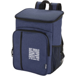 Sac publicitaire à dos isotherme 20 L Tundra recyclé et certifié GRS pour pique-nique avec ensemble de couverts