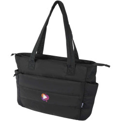 Sac publicitaire shopping Puffer pour ordinateur portable 15,6" certifié GRS et recyclé de 18 L