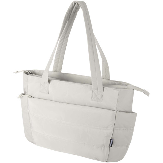 Sac publicitaire shopping Puffer pour ordinateur portable 15,6" certifié GRS et recyclé de 18 L
