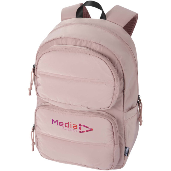 Sac publicitaire à dos pour ordinateur portable Puffer de  15,6" recyclé et certifié GRS, de 15 L