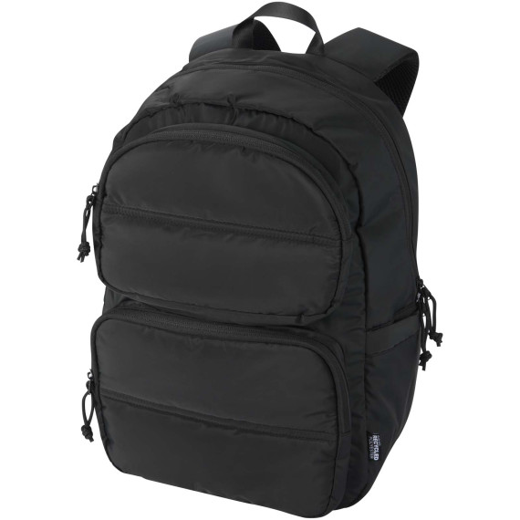 Sac publicitaire à dos pour ordinateur portable Puffer de  15,6" recyclé et certifié GRS, de 15 L