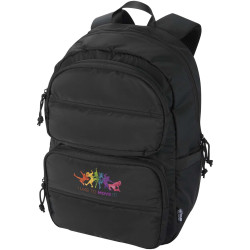 Sac publicitaire à dos pour ordinateur portable Puffer de  15,6" recyclé et certifié GRS, de 15 L